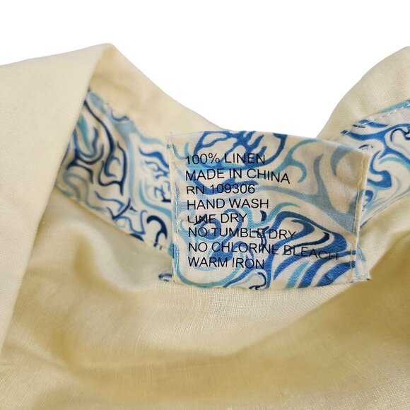 Miskeen Originals Men’s Jeweled & Embroidered Linen Short Sleeve Shirt - Size 2X - Picture 9 of 16